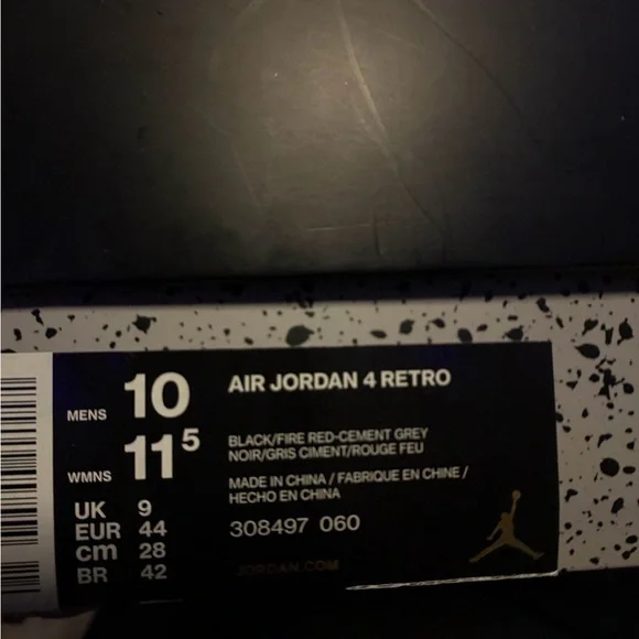 Jordan Black and Red Sneakers